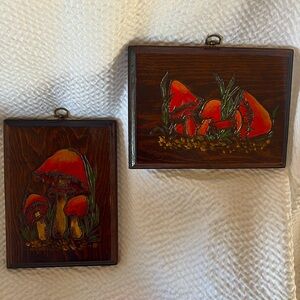Vintage Mushroom Wall Art Set